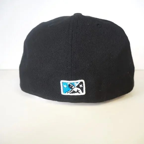 Syracuse Chiefs New Era 59Fifty Wool Flat Brim Fitted Hat Sz 7 Minor League - Picture 3 of 8